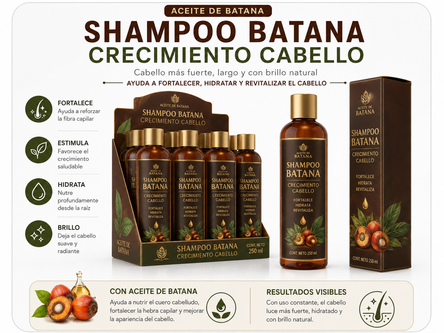 Shampoo Batana Crecimiento Cabello