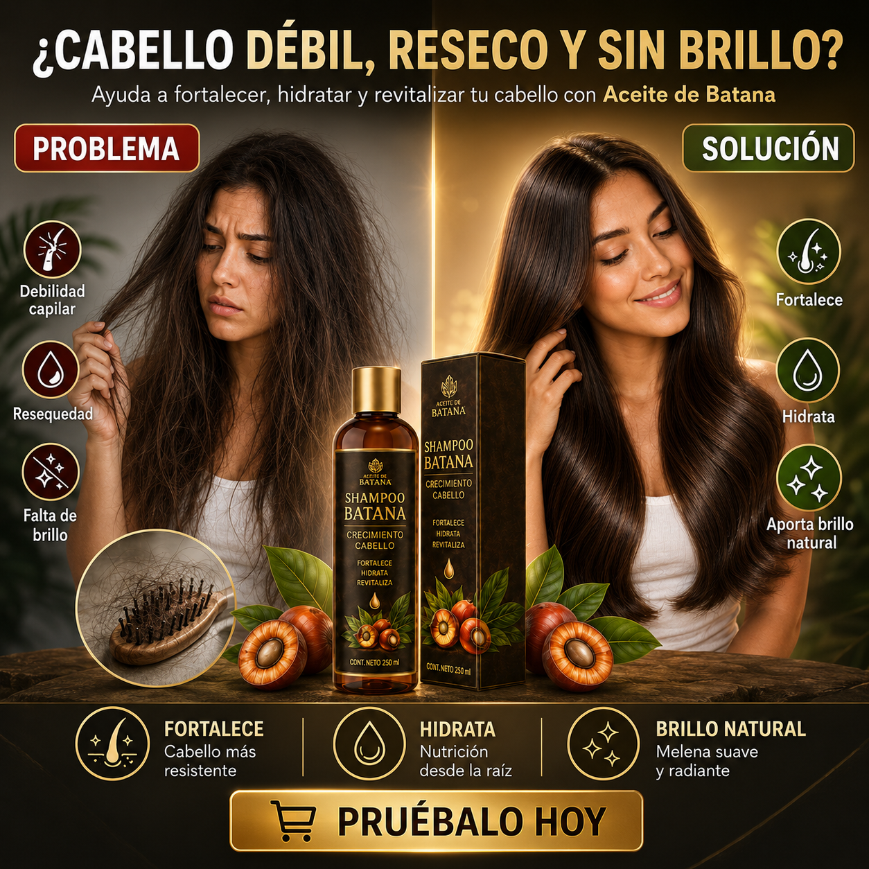 Shampoo Batana Crecimiento Cabello