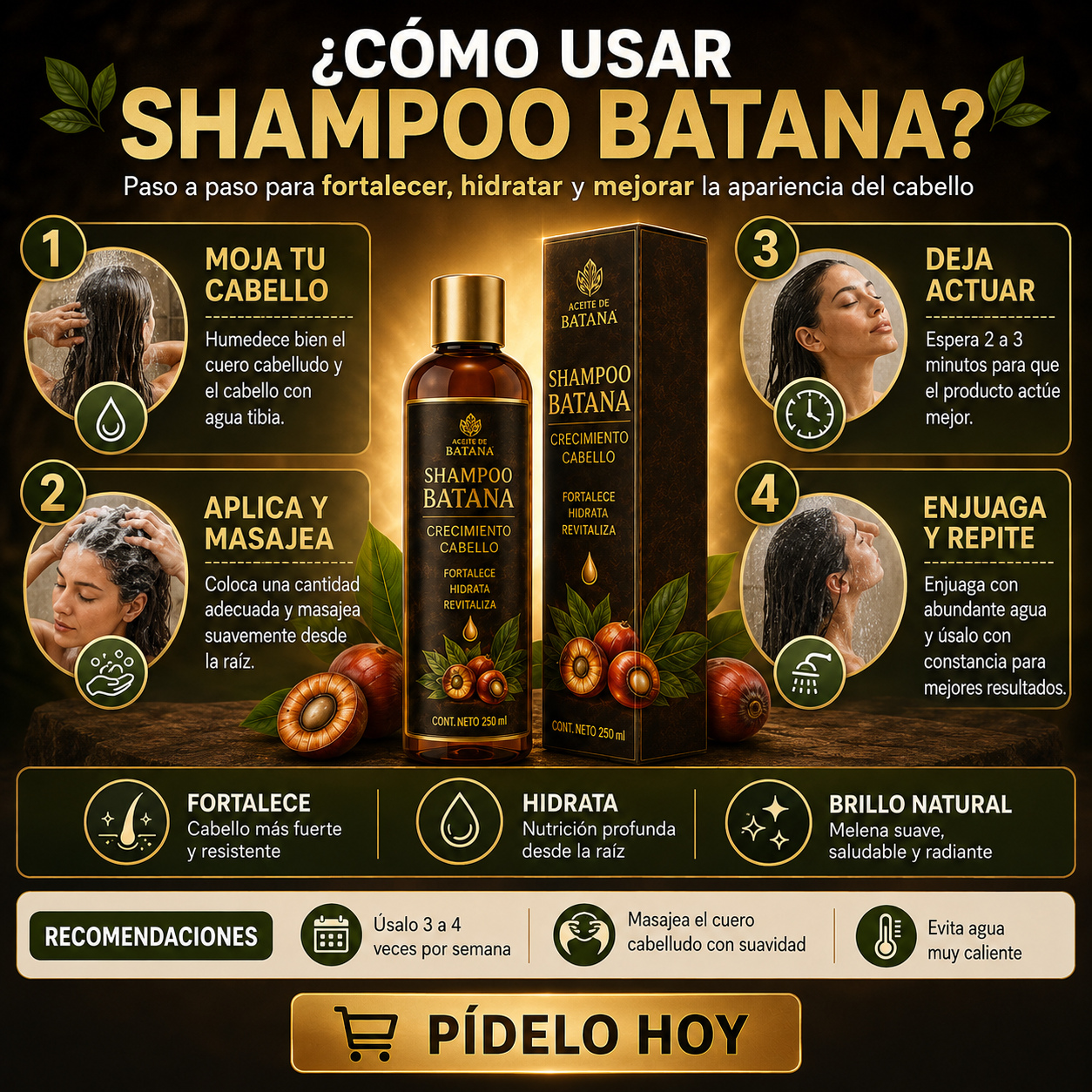 Shampoo Batana Crecimiento Cabello